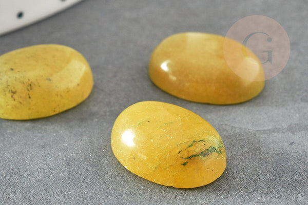 Cabochon jade vert olive,pierre naturelle,cabochon ovale,pierre verte,jade Naturel,jade vert,13x18mm, x1 G5045