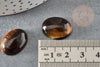 Cabochon œil de tigre marron ovale, cabochon ovale, œil de tigre naturel, pierre naturelle,20x15mm, x1 G8056