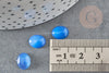 Cabochon ovale agate naturelle bleue 10x8mm,x1 (G1924)