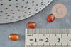 Cabochon ovale agate naturelle orange 8x6mm, x1 (G6749)