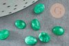 Cabochon ovale agate naturelle verte 5x7mm, x1 (G2699)