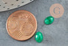 Cabochon ovale agate naturelle verte 5x7mm, x1 (G2699)
