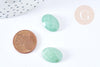 Cabochon ovale aventurine naturelle facetté 18x13mm, x1 (G8664)