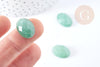Cabochon ovale aventurine naturelle facetté 18x13mm, x1 (G8664)