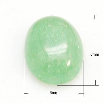 Cabochon ovale aventurine verte naturelle 8x6mm, x1 (G5060)