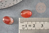 Cabochon ovale cornaline naturelle orange 10x14mm, x1 (G4483)