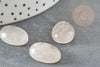Cabochon ovale cristal de roche nature 18x13mm, x1 (G2256)