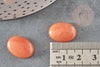 Cabochon ovale jade naturel corail 18 x13mm , x1 (G0988)