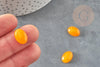 Cabochon ovale jade naturel jaune 14x10mm, x1 (G2607)