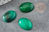Cabochon ovale jade naturel marbré vert 18 x13mm, x1 (G2064)