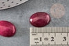 Cabochon ovale jade naturel rouge bordeau 18 x13mm, x1 (G0608)