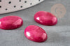 Cabochon ovale jade naturel rouge magenta 18 x13mm, x1 (G2695)