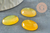 Cabochon ovale jade naturel teinté jaune 18x13mm, x1 (G9515)