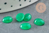 Cabochon ovale jade naturel vert 8x6mm, x1 (G1552)