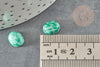 Cabochon ovale jaspe blanc vert naturel 8x10mm, x1 (G2450)