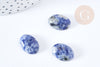 Cabochon ovale jaspe bleu naturel 18x13mm, x1 G8672