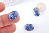 Cabochon ovale jaspe bleu naturel 18x13mm, x1 G8672