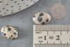 Cabochon ovale jaspe dalmatien naturel 10x14mm, x1 (G1568)