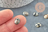 Cabochon ovale jaspe dalmatien naturel 10x8mm, x1 (G1590)