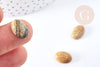 Cabochon ovale jaspe paysage naturel 14x10mm, x1 (G8660)