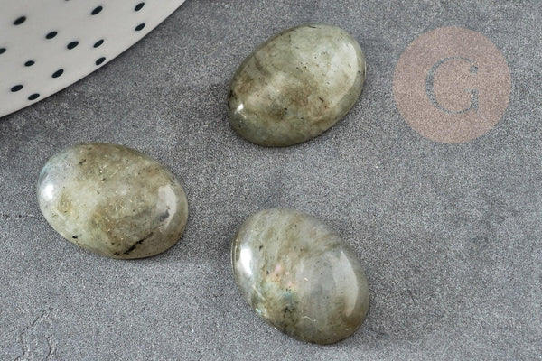 Cabochon ovale labradorite naturelle 13x18mm, x1 (G2227)