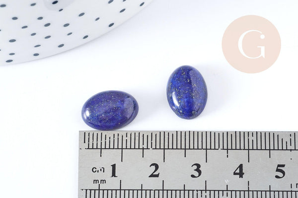 Cabochon ovale lapis lazuli naturel 14x10mm, x1 (G8671)