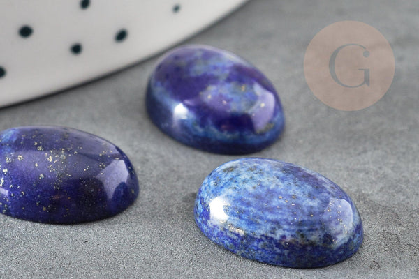 Cabochon ovale lapis lazuli naturel 18x13mm, x1 G8673