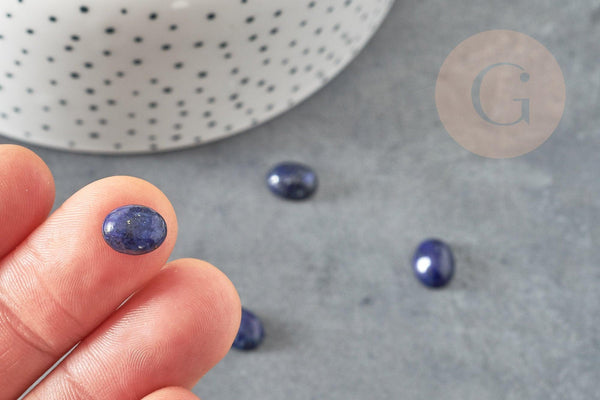 Cabochon ovale lapis lazulis naturelle 10x8mm, x1 (G1720)