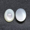 Cabochon ovale nacre blanche naturelle 10x8mm, x1 (G0372)