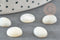 Cabochon ovale nacre blanche naturelle 10x8mm, x1 (G0372)