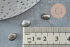 Cabochon ovale nacre noire naturel 8x6mm, x1 (G1083)