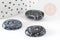 Cabochon ovale obsidienne neige naturelle 20x15mm, x1 (G2229)