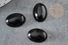 Cabochon ovale obsidienne noire naturelle ovale 18x13mm, x1 (G2066)