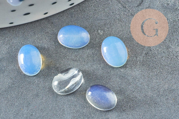Cabochon ovale opalite 8x6mm, x1 (G2023)