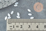 Cabochon ovale plat nacre blanche naturelle 5mm, x20 (0.4 gr) G6690