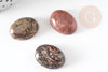 Cabochon ovale rhodonite naturelle 20x15mm, x1 (G2237)