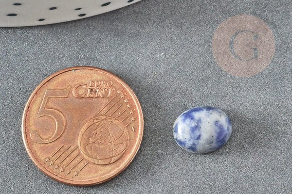 Cabochon ovale sodalite bleue naturelle 10x8mm, x1 (G2214)