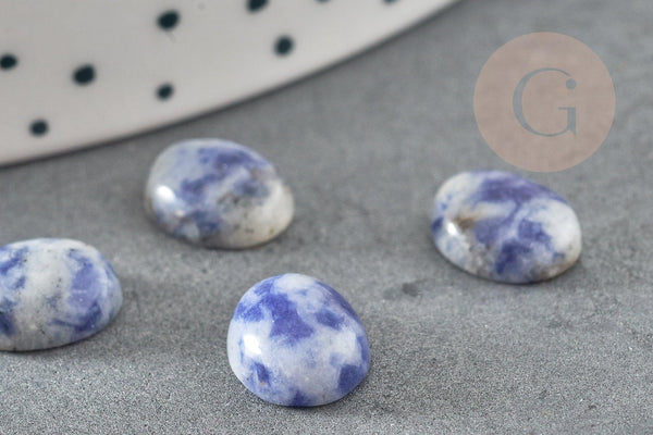 Cabochon ovale sodalite bleue naturelle 10x8mm, x1 (G2214)