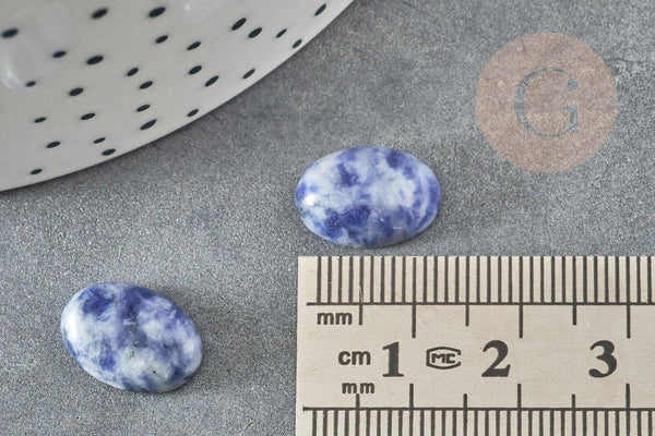 Cabochon ovale sodalite bleue naturelle 14x10mm, x1 (G2595)