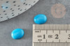 Cabochon ovale turquoise de synthèse 10x8mm, x1 (G1711)