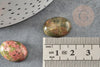 Cabochon ovale unakite naturelle 18x13mm, x1 (G2482)