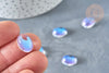 Cabochon ovale verre ovale clair AB 14mm, x1 (G8334)
