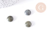 Cabochon rond Labradorite naturelle rond 14x8mm, x1 (G8942)