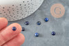 Cabochon rond Lapis Lazulis naturel 6mm, x1 (G0176)