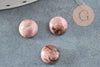 Cabochon rond Rhodochrosite naturelle 8mm, x1 (G8655)