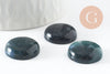 Cabochon rond agate mousse verte 20mm, x1 (G9622)
