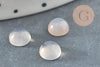 Cabochon rond agate naturelle gris 6mm, x1 (G6990)