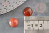 Cabochon rond agate naturelle orange 10mm, x1 (G0606)