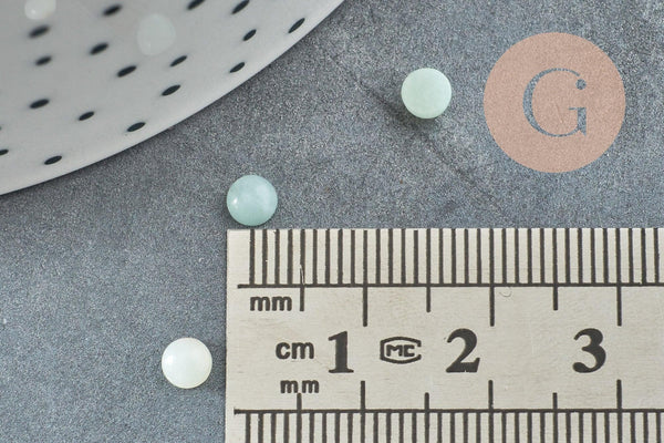 Cabochon rond amazonite naturelle 4mm, x1 (G4225)