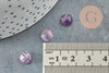 Cabochon rond amethyste naturelle 8mm, x1 (G8784)